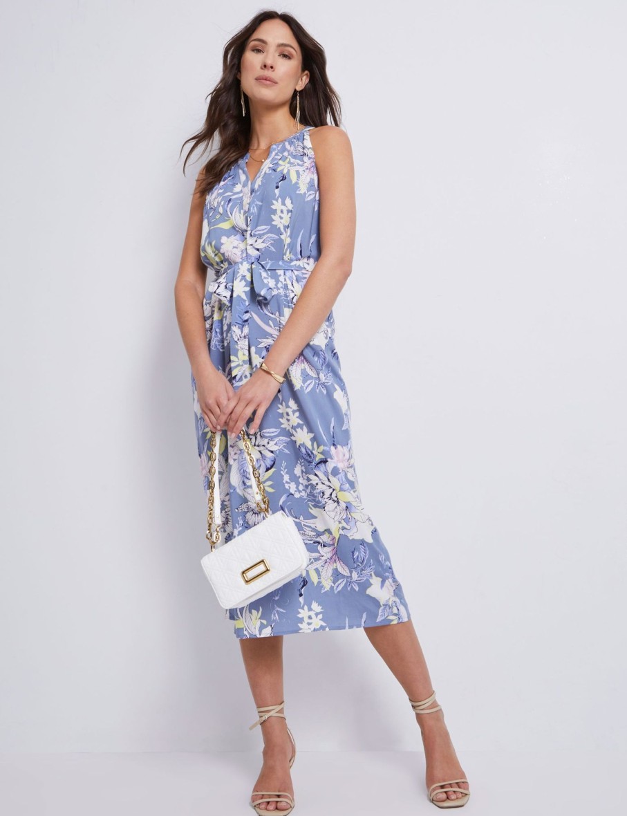 Dresses Katies | Katies Sleeveless Trapeze Belted Maxi Dress