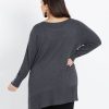 Knitwear Beme | Beme Long Sleeve Asymmetric Stud Jumper