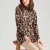 Tops NoniB | Noni B Mock Neck Print Tunic