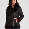 Outerwear Katies | Katies Sherpa Biker Coat