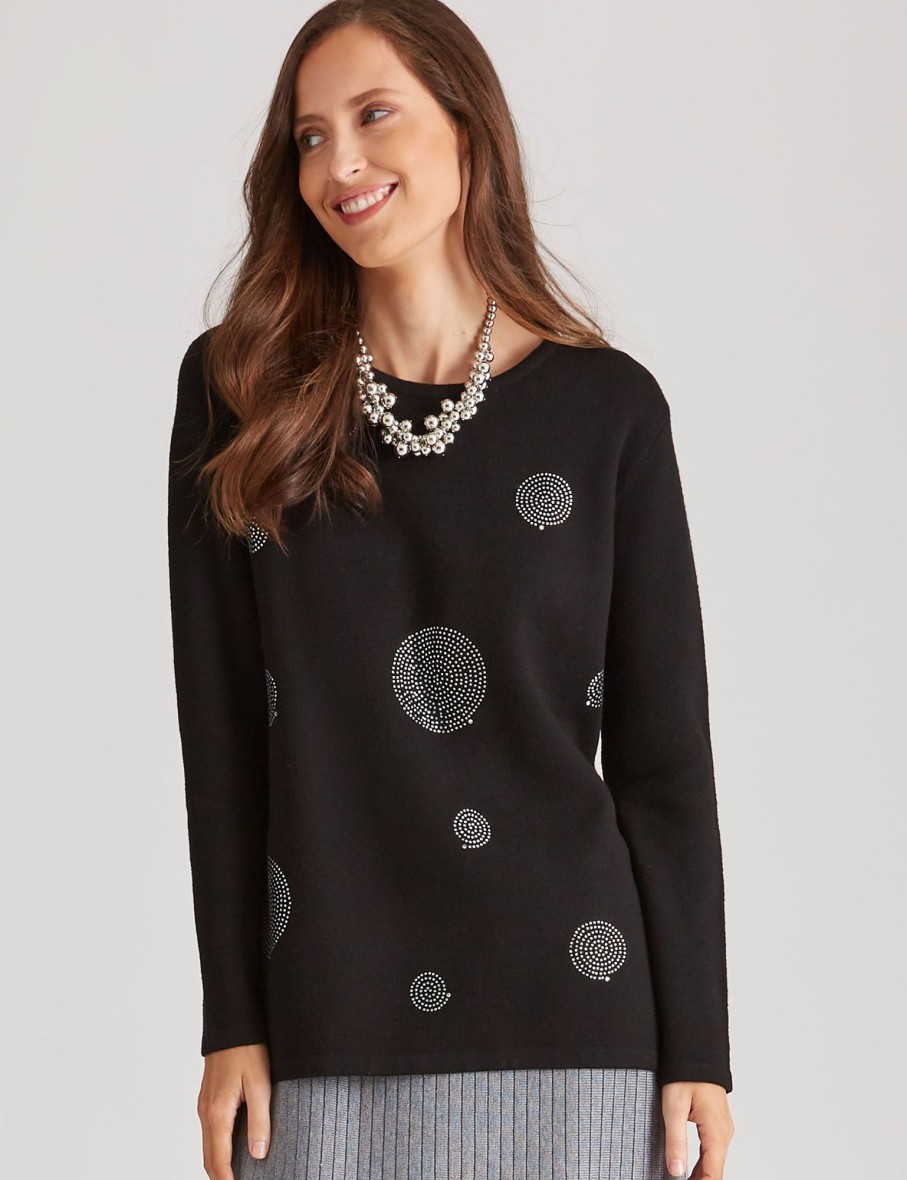 Knitwear NoniB | Noni B Embellished Spiral Knitwear