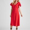 Dresses NoniB | Noni B Flutter Sleeve Button Dress