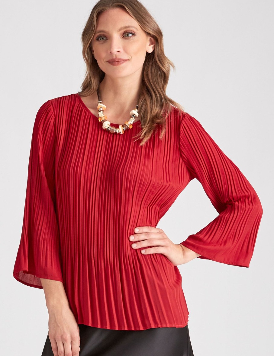 Knitwear LizJordan | Liz Jordan Pleated Swing Top