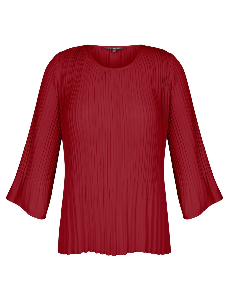 Knitwear LizJordan | Liz Jordan Pleated Swing Top