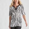 Tops NoniB | Noni B Knitwear Zebra Top