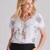 Tops NoniB | Noni B Extended Sleeve Floral Blouse