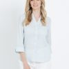 Tops NoniB | Noni B Elb Slv Coloured Linen Shirt