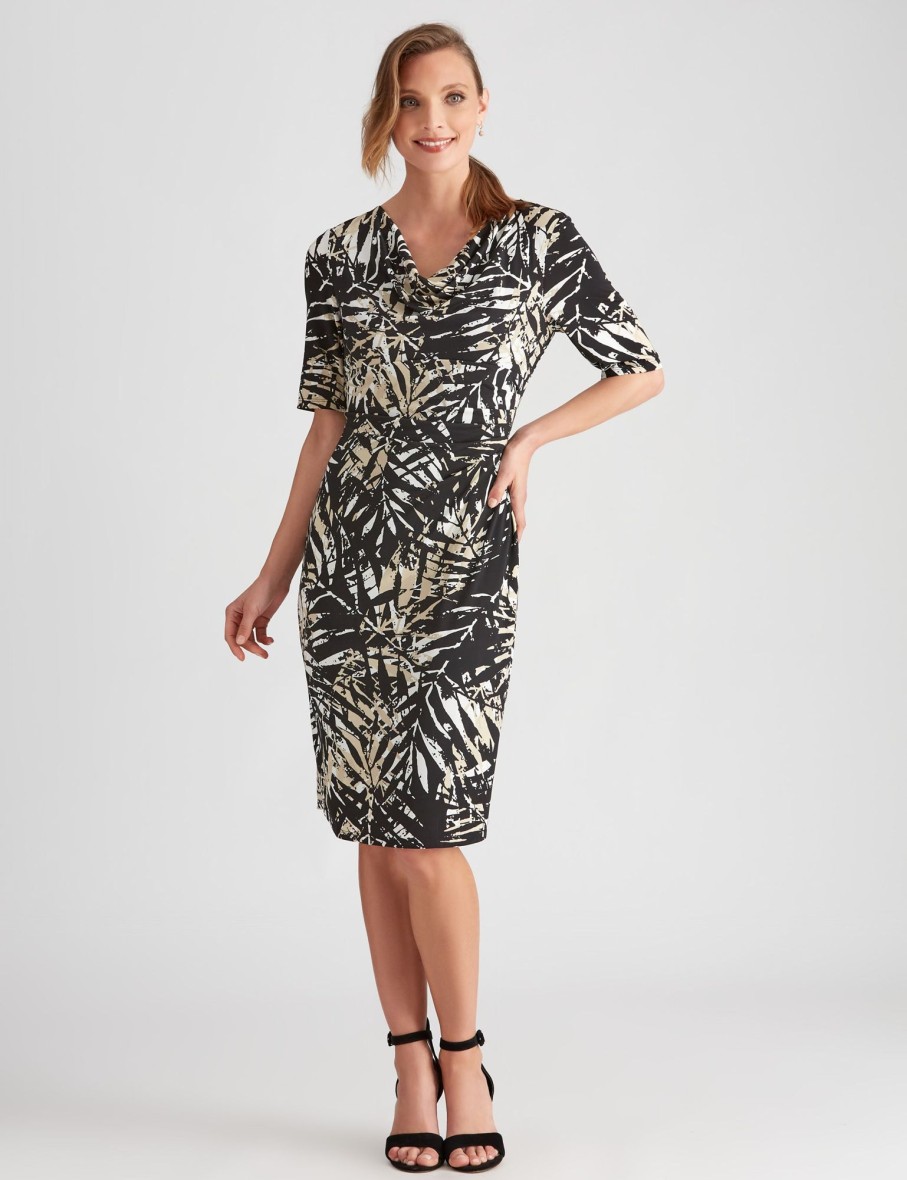 Dresses LizJordan | Liz Jordan Cowl Neck Dress