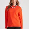 Knitwear WLane | W.Lane Round Neck Rib Detail Pullover Top