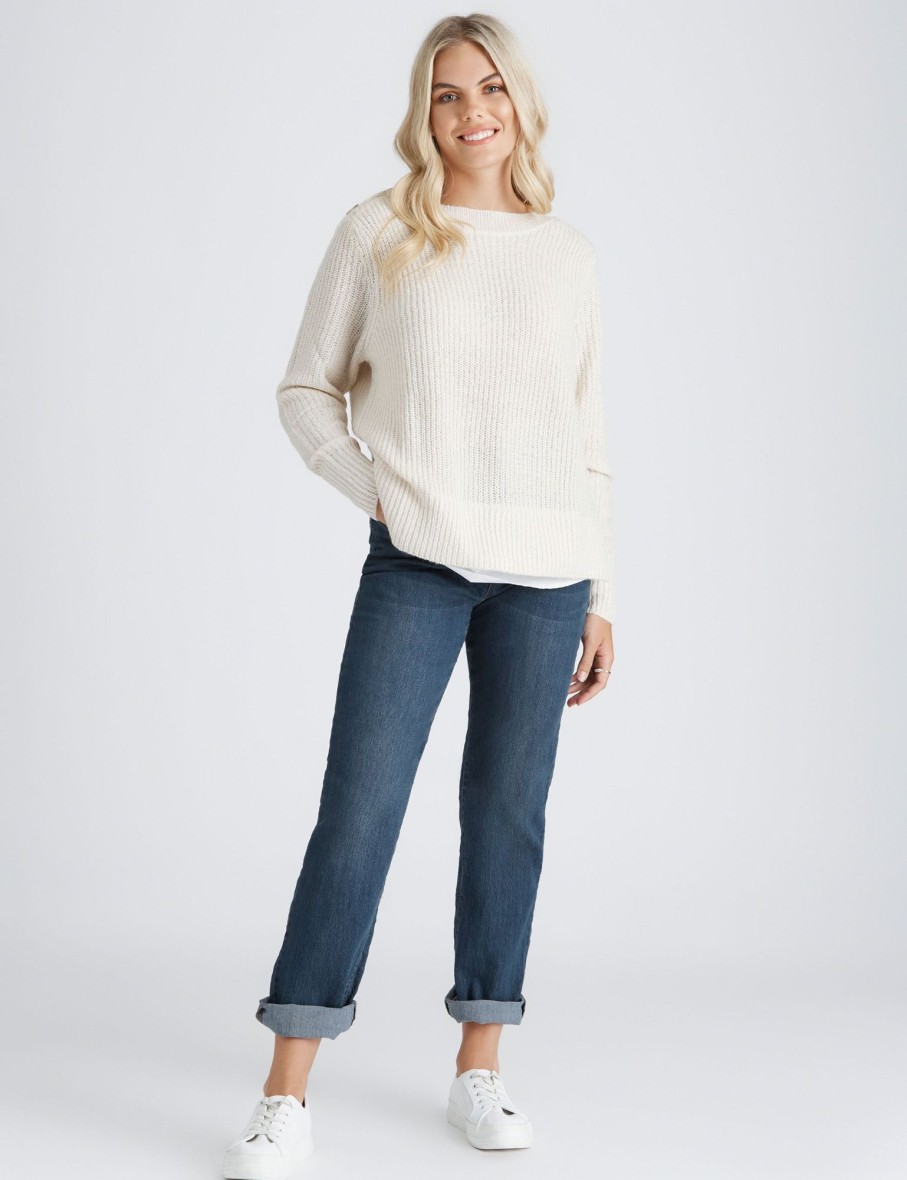 Knitwear Crossroads | Crossroads Button Shoulder Twofer