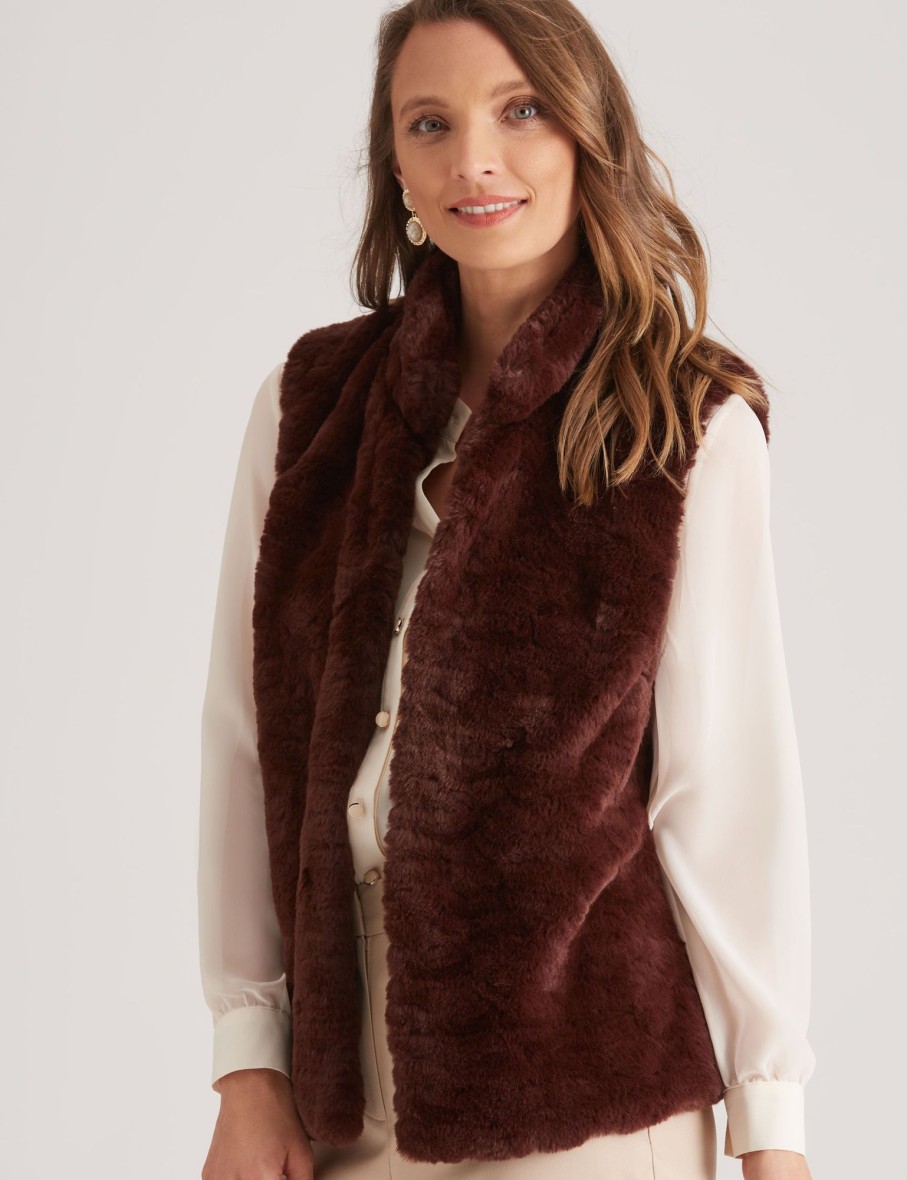 Outerwear NoniB | Noni B Faux Fur Vest