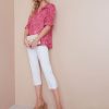 Tops NoniB | Frill Hem Printed Shirt