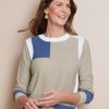 Knitwear WLane | W.Lane Color Block Side Buttons Jumper