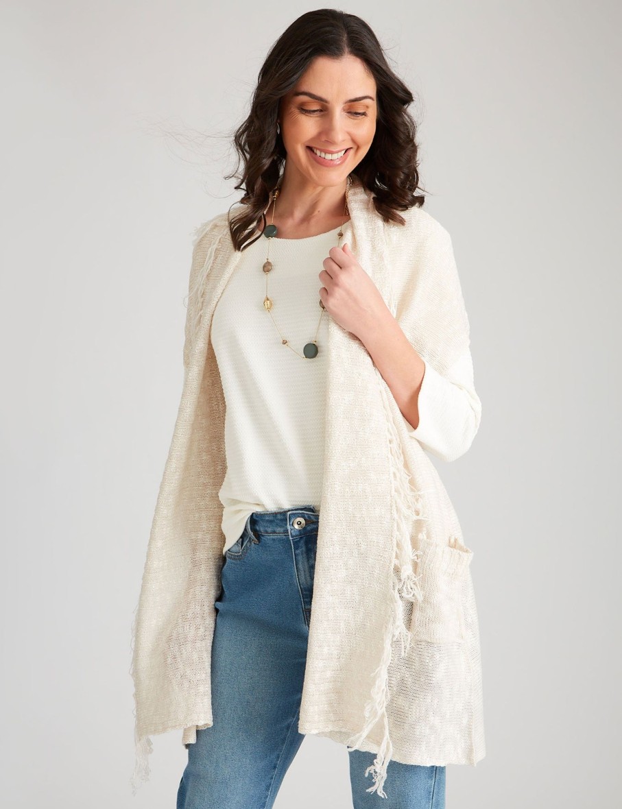 Knitwear WLane | W.Lane Fringed Pocket Poncho