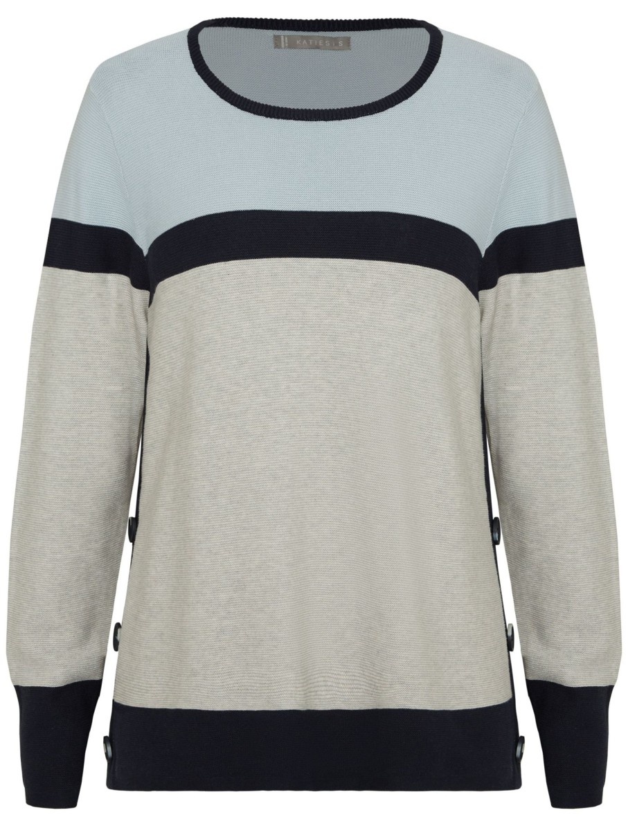 Knitwear Katies | Katies Cotton Colour Block Jumper