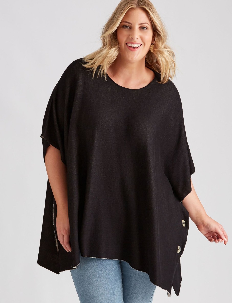 Knitwear Autograph | Autograph Knit Button Poncho