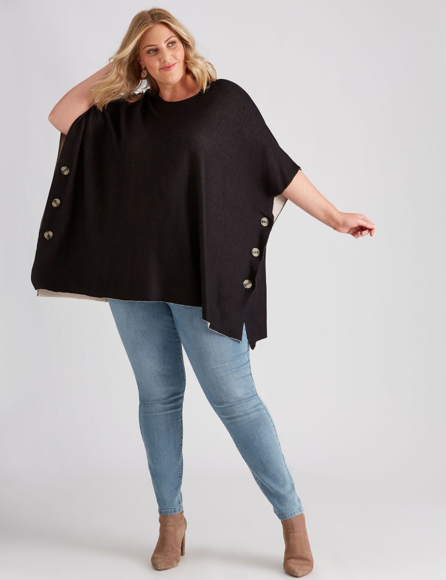 Knitwear Autograph | Autograph Knit Button Poncho