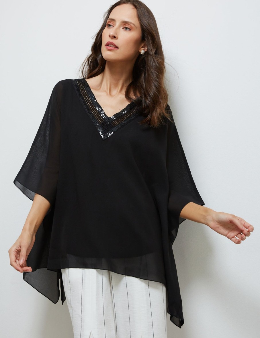 Tops NoniB | Sequin V-Neck Kaftan Top