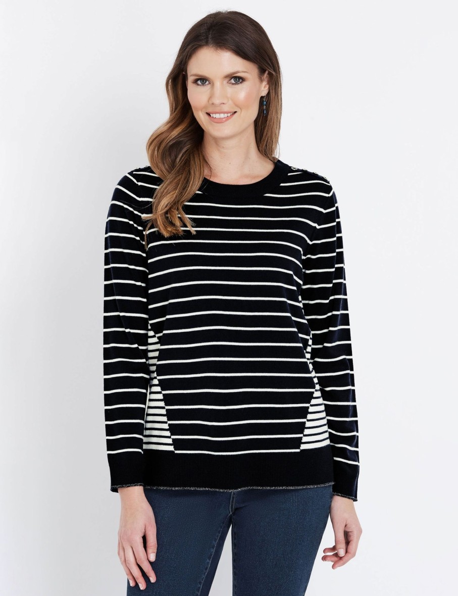 Knitwear WLane | W.Lane Stripe Panel Pullover