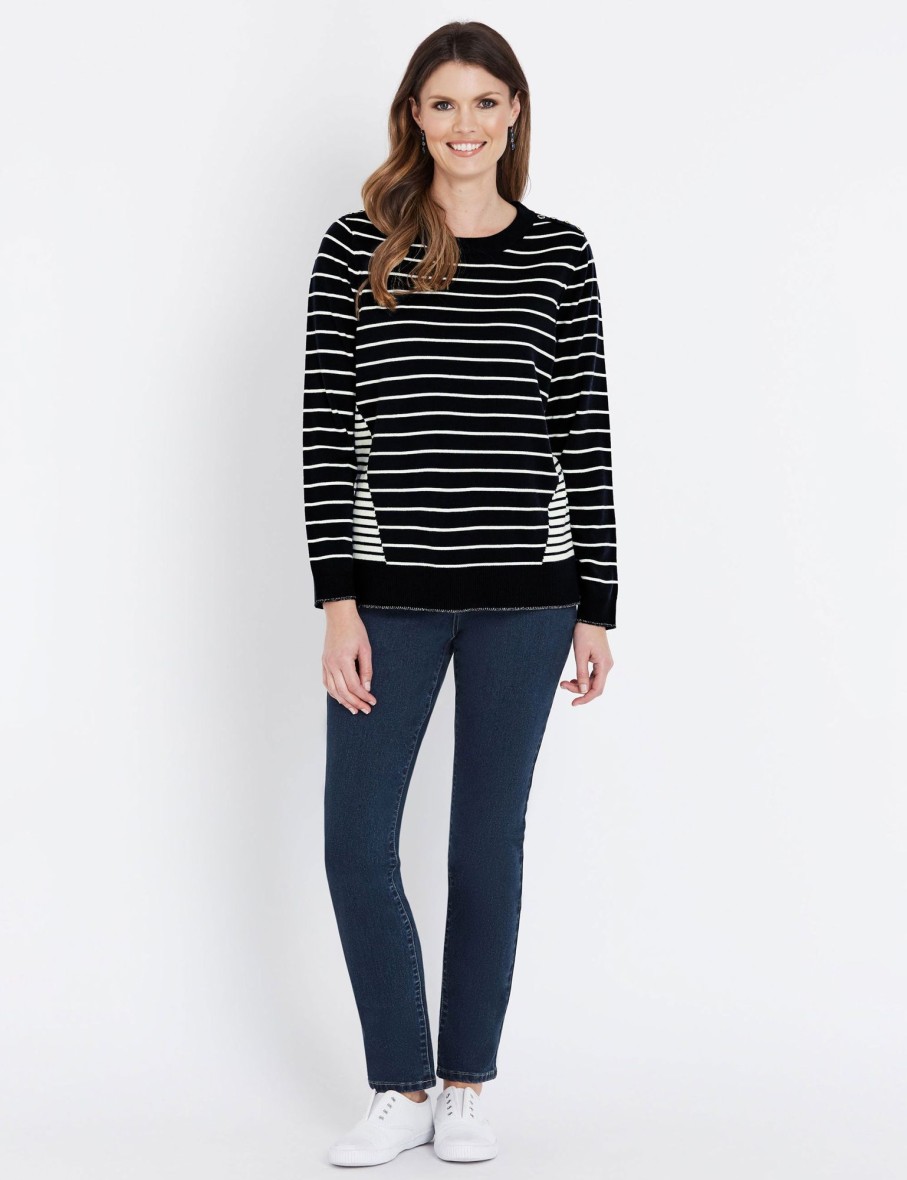 Knitwear WLane | W.Lane Stripe Panel Pullover