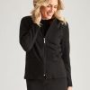 Outerwear NoniB | Noni B Suedette Zipped Through Jacket