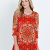 Tops NoniB | 3/4 Slv Printed Overlay Top