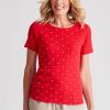 Tops NoniB | Noni B Embroidered Spot Rib T-Shirt Top