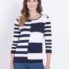 Knitwear WLane | W.Lane Colour Block Button Pullover Top