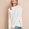 Knitwear WLane | W.Lane Side Button Boucle Jumper