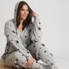 Sleepwear Autograph | Autograph Printed Fluffy Long Sleeve Hoodie Top