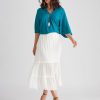 Bottoms Katies | Katies Midi Tiered Skirt