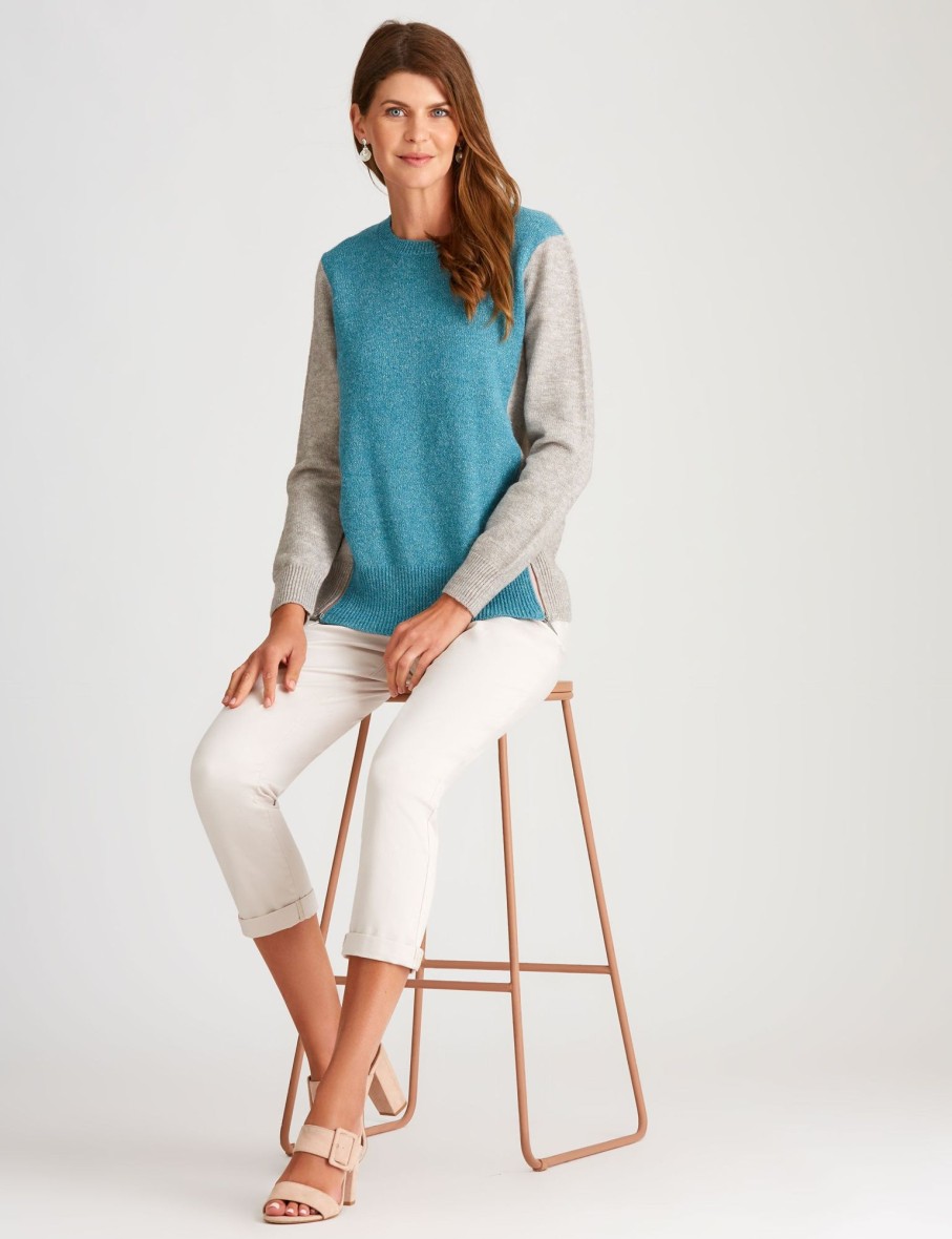 Knitwear WLane | W.Lane Colourblock Lurex Jumper