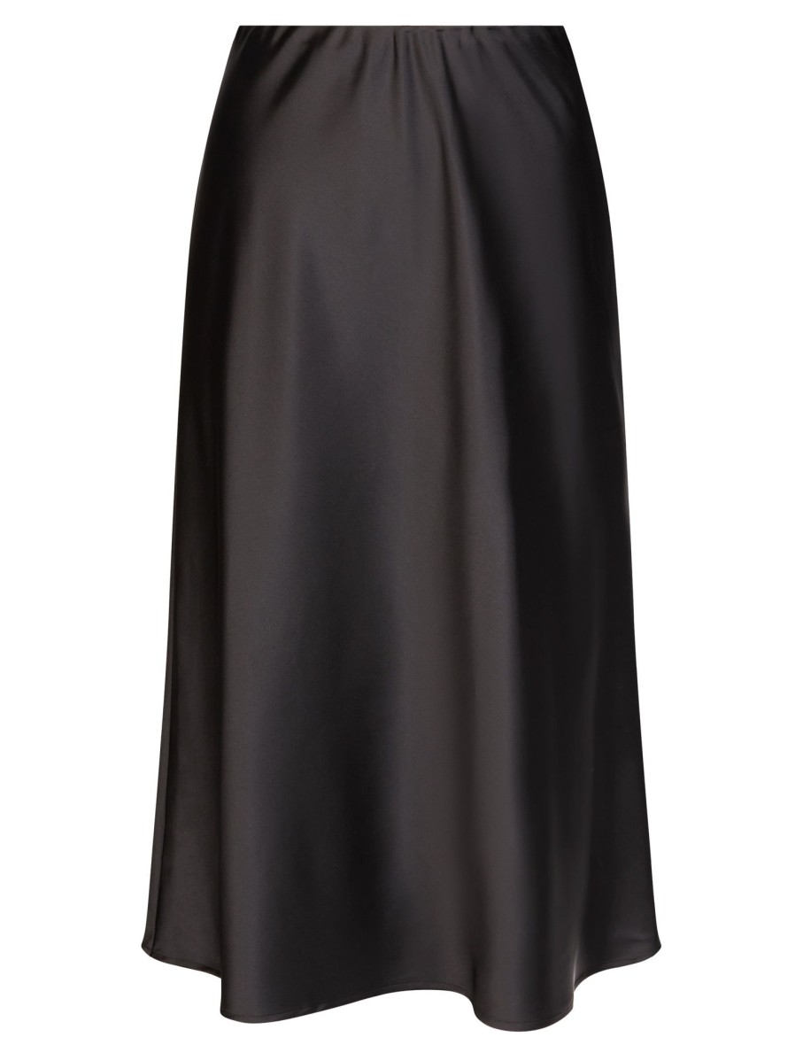 Bottoms LizJordan | Liz Jordan Satin Wrap Skirt