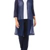 Knitwear Beme | Beme 3/4 Sleeve Side Split Cardigan