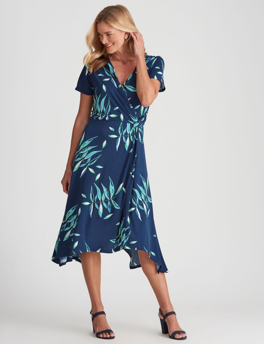 Dresses NoniB | Noni B Puff Print Wrap Dress