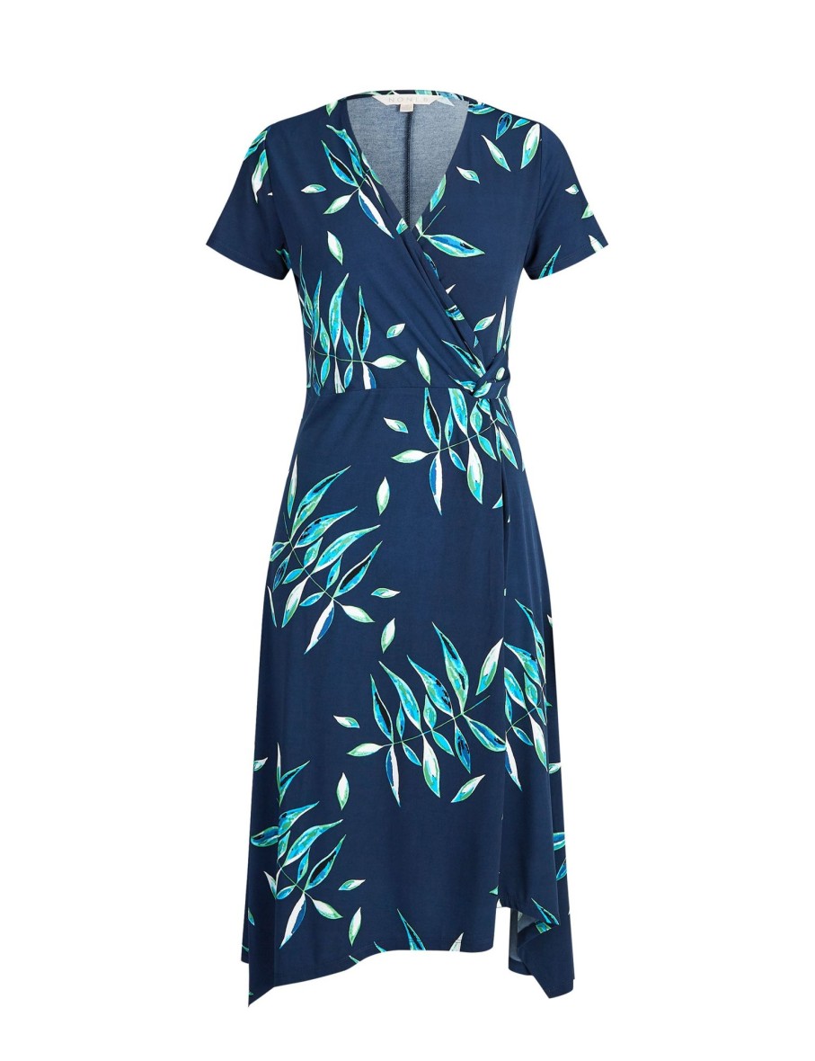 Dresses NoniB | Noni B Puff Print Wrap Dress