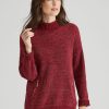 Knitwear NoniB | Noni B Chenille Lurex Zip Knitwear Jumper