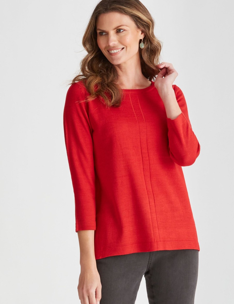 Knitwear WLane | W.Lane Split Back Panelled Knitwear Top