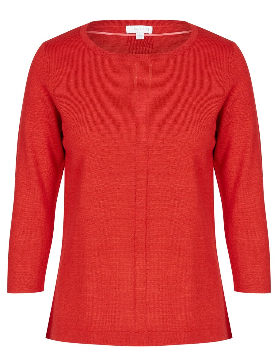 Knitwear WLane | W.Lane Split Back Panelled Knitwear Top