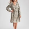 Dresses Millers | Millers Long Sleeve Printed Midi Dress