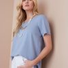 Tops NoniB | High-Low Hem Linen Top