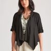 Outerwear Katies | Katies Linen Blend Watefall Jacket