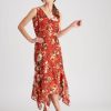 Dresses LizJordan | Liz Jordan Wrap Front Dress