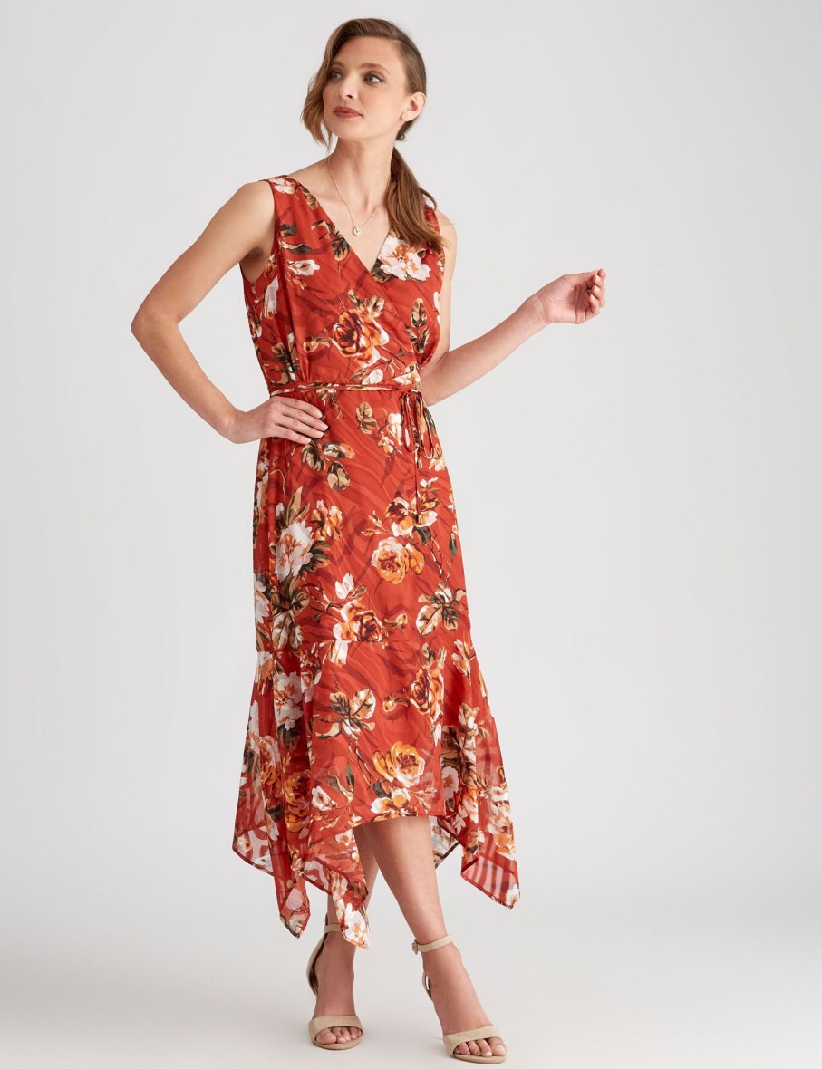 Dresses LizJordan | Liz Jordan Wrap Front Dress