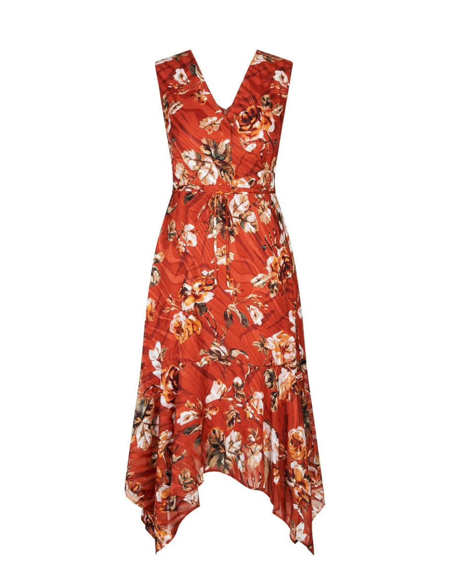 Dresses LizJordan | Liz Jordan Wrap Front Dress