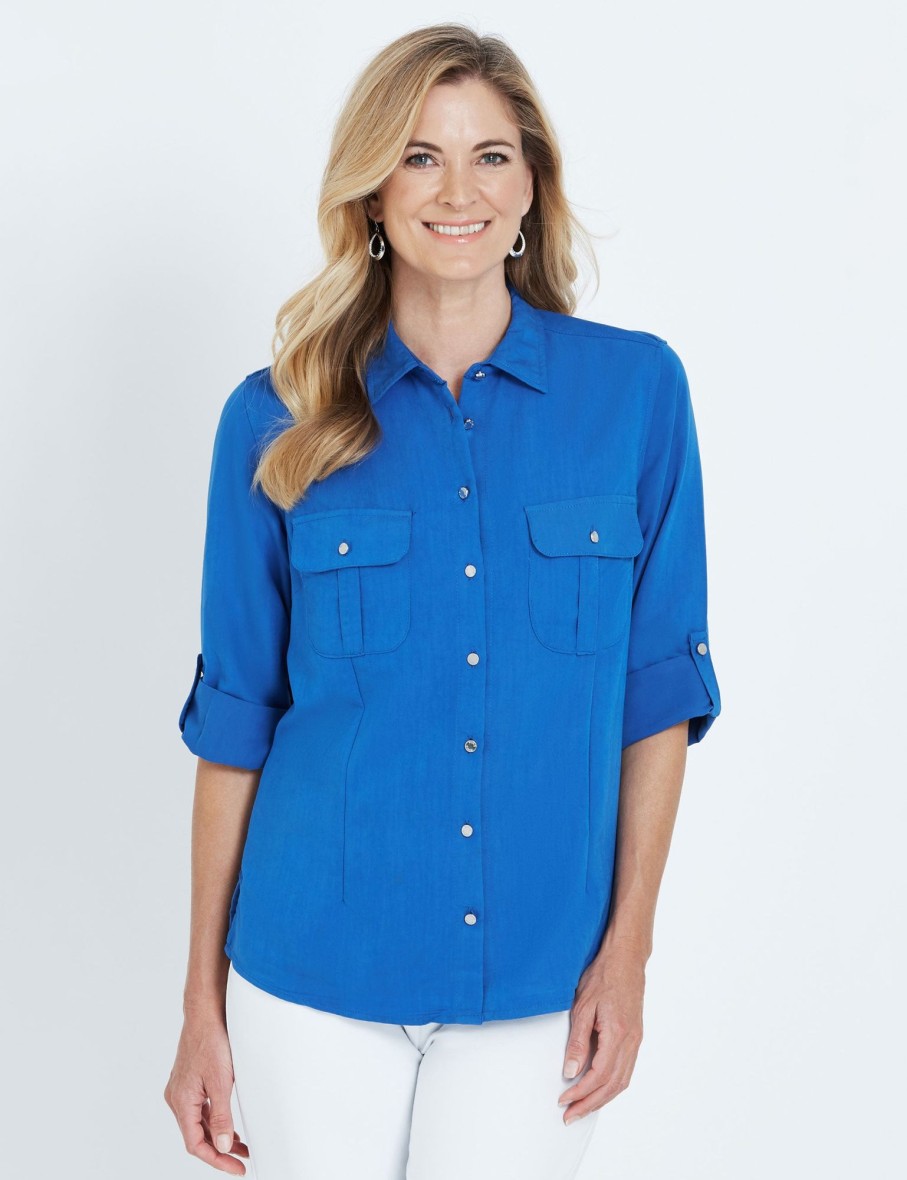 Tops NoniB | Noni B Pocket Detail Shirt