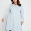 Knitwear Beme | Beme 3/4 Sleeve Eyelet Detail Boat Neck Top