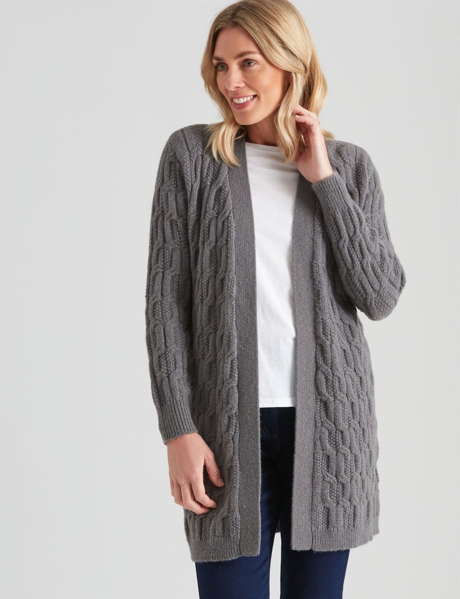 Knitwear NoniB | Noni B Longline Cable Cardigan