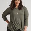 Tops Autograph | Autograph Knitwear Bracelet Sleeve Twist Front Top