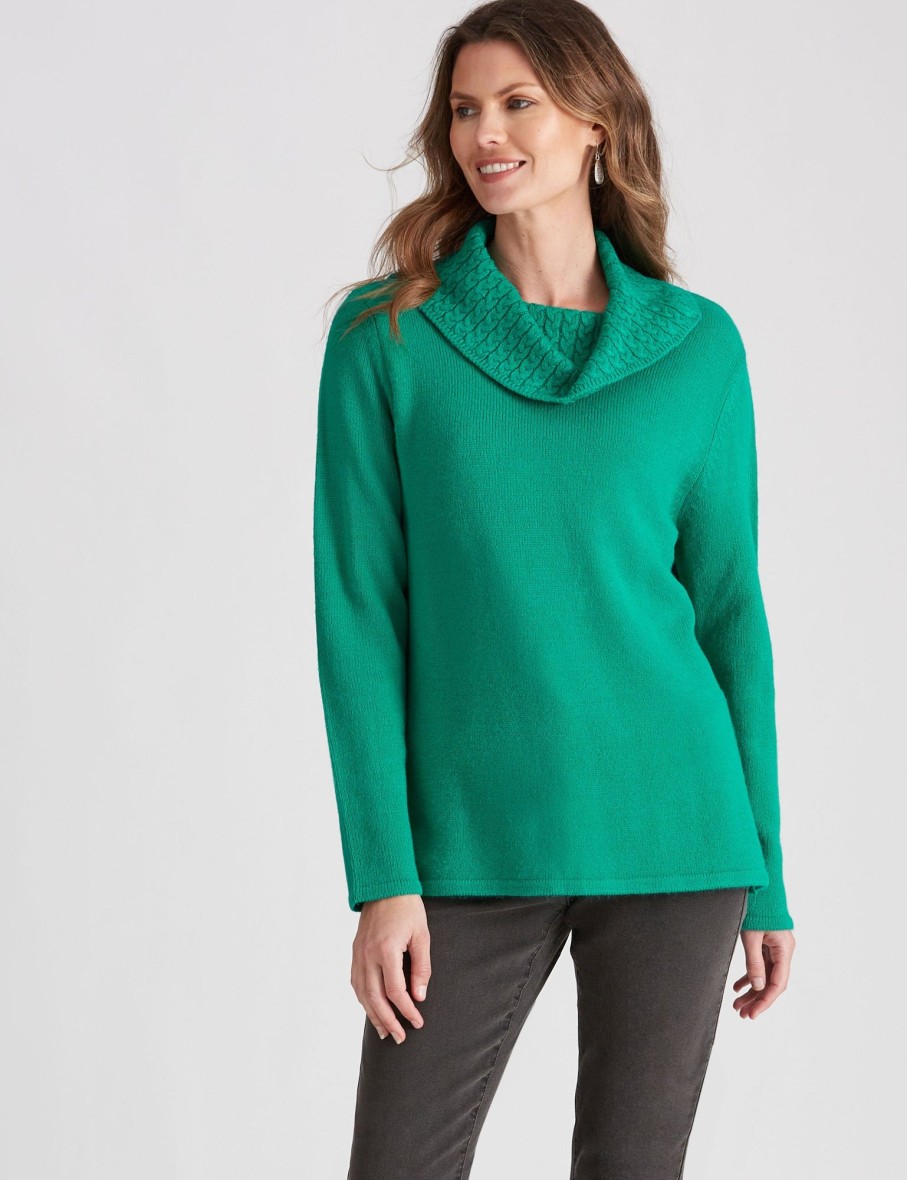 Knitwear WLane | W.Lane Textured Cowl Pullover Top